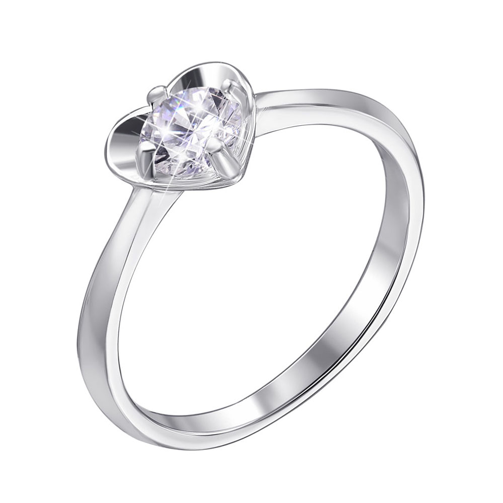 

Серебряное кольцо с фианитом 000140379 18 размера