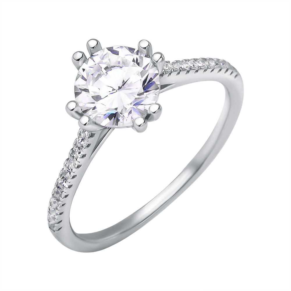 

Серебряное кольцо с фианитами 000117784 17 размера