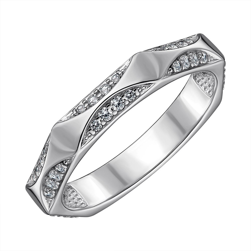 

Серебряное кольцо с фианитами 000148929 16 размера