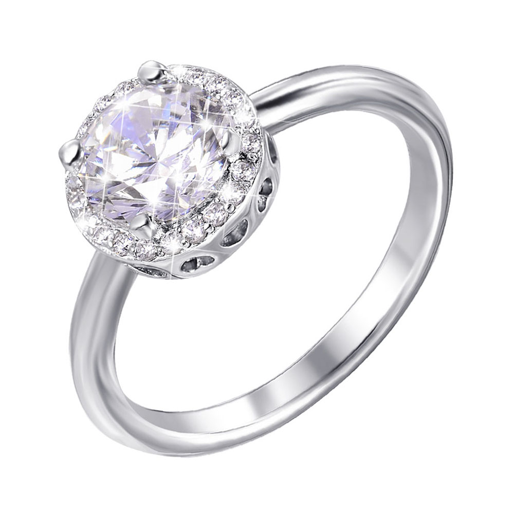 

Серебряное кольцо с фианитами 000140369 16.5 размера