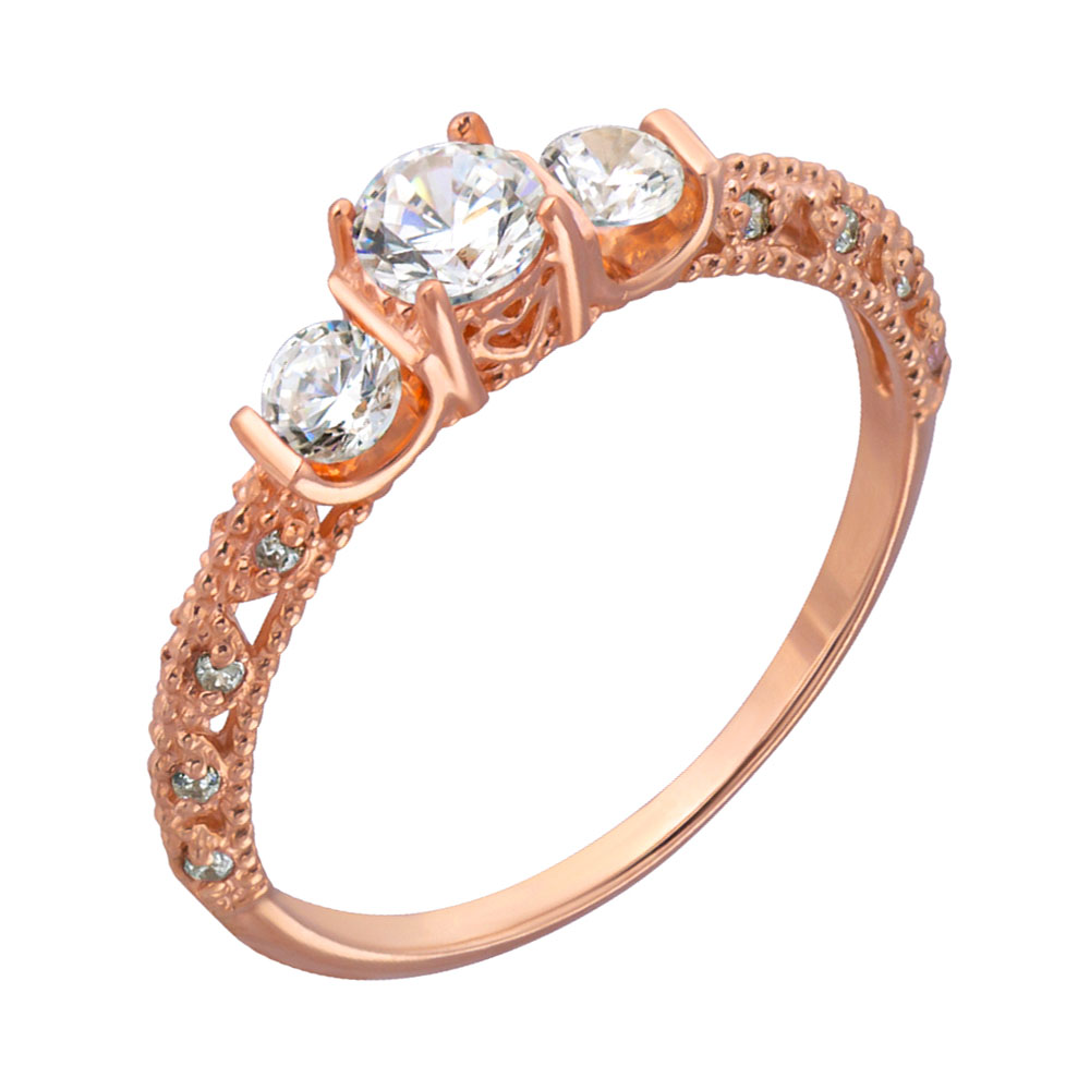 

Золотое кольцо в красном цвете с фианитом S Zirconia 000127035 17 размера