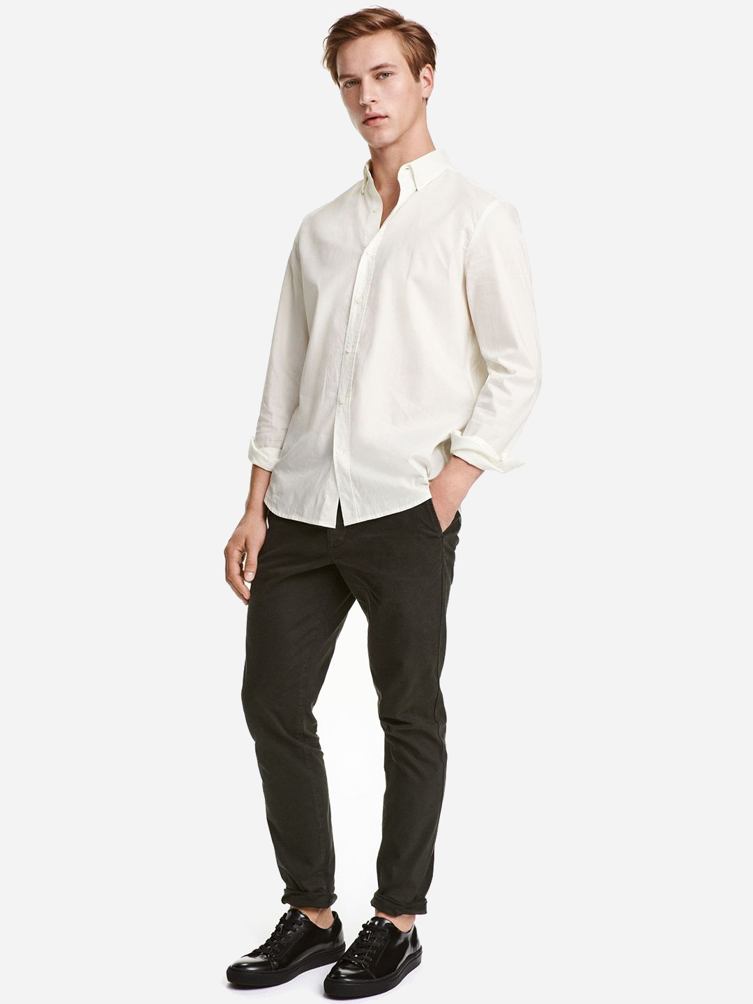 

Брюки H&M 0710876 W31 Серо-зеленые