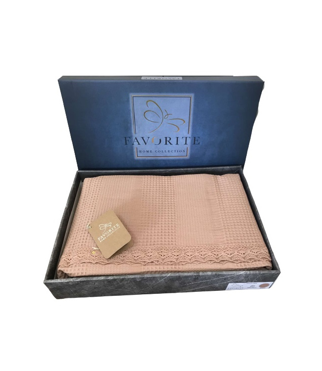 

Вафельная простынь Пике Favorite Gold V1 160*220 см пудровый