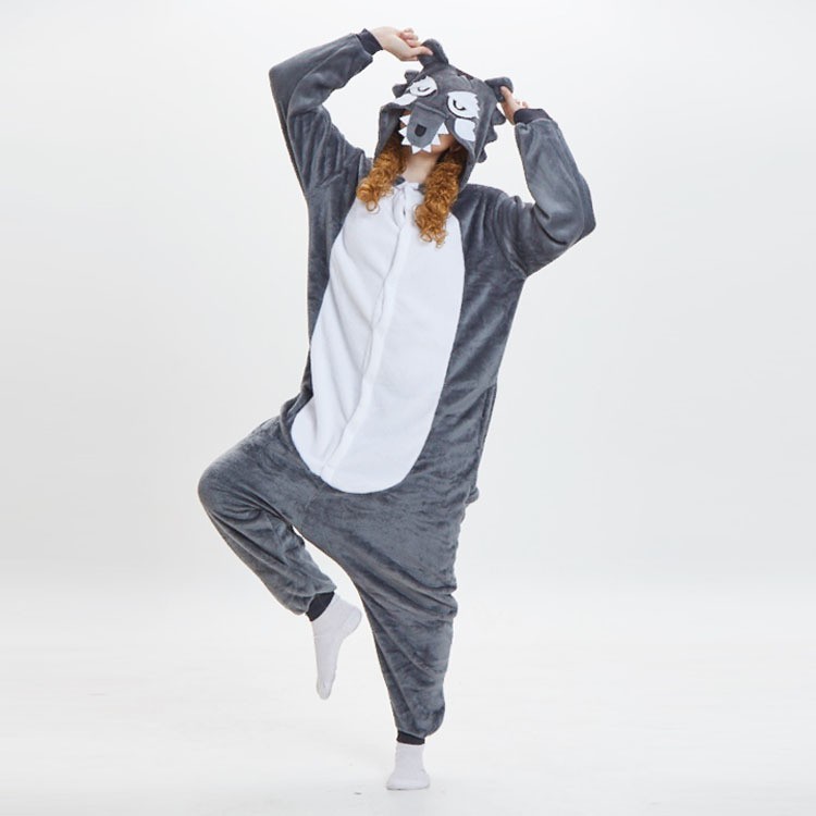 

Пижама Кигуруми Kigurumi Волк Для Детей И Подростков Серый 155-165 см. (1065/1)