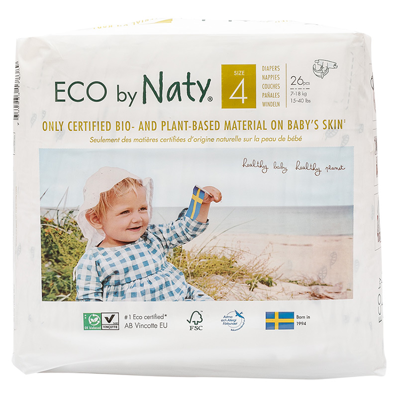 

Органические подгузники Eco by Naty размер 4 (от 7 до 18 кг) 26 шт. 178389