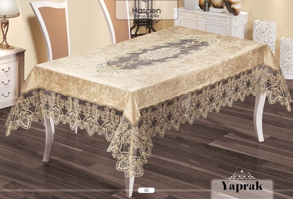 

Турецкая скатерть Haspen Yaprak Кофейный 160x220см (S015)
