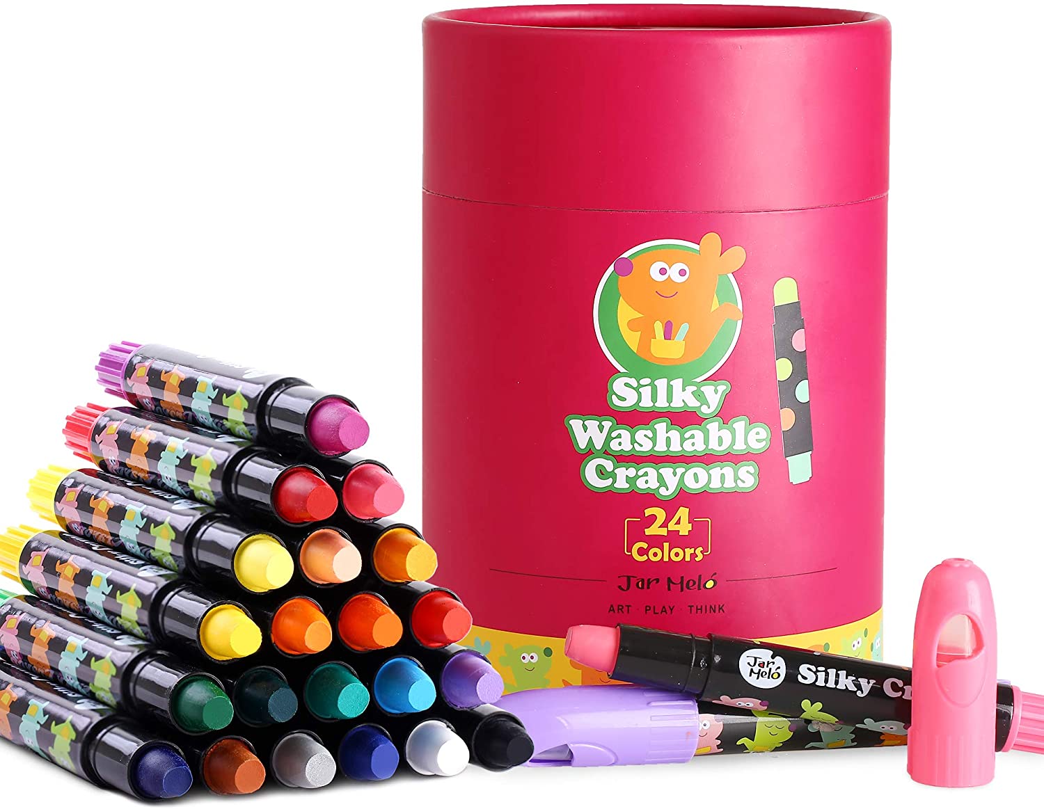 

Восковые Крайоны Jar Melo Silky Washable Crayons Водорастворимые 24 шт. + Фирменная Упаковка (17072142123)