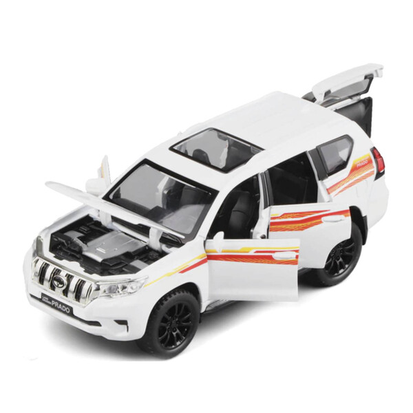 

Коллекционная машинка Toyota Land Cruiser Prado металлическая моделька игрушка 1:32 Белый (4853625)