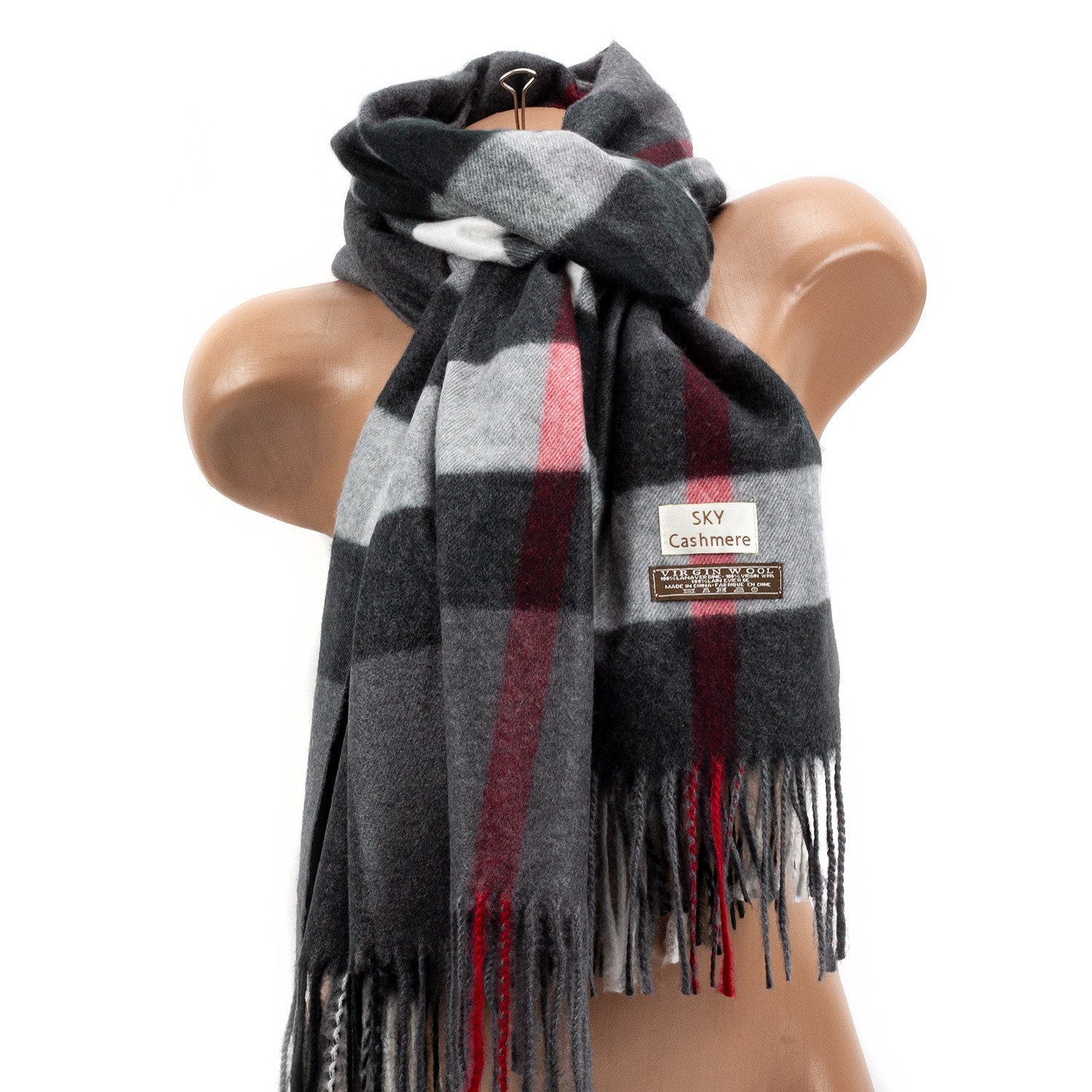 

Женский шарф LuxWear S131003, цвет Burberry Grey