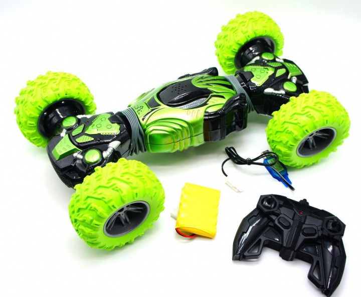 

Машинка перевертыш вездеход Twisted Climber Legends Champions Трансформер на радиоуправлении New Model Черно-зеленая 40 cм