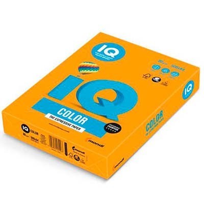 

Папір кольоровий IQ А4 80 г/м2 Intensive MO15 мандариновий 500 аркушів (МО15/A4/80/IQ)