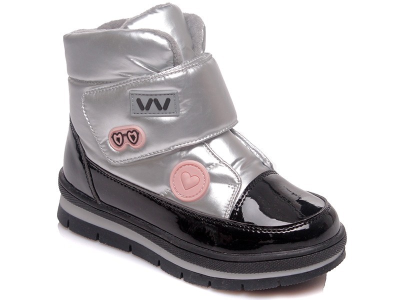 

Зимові черевики Weestep (29р.) 18,7 см чорні з срібним