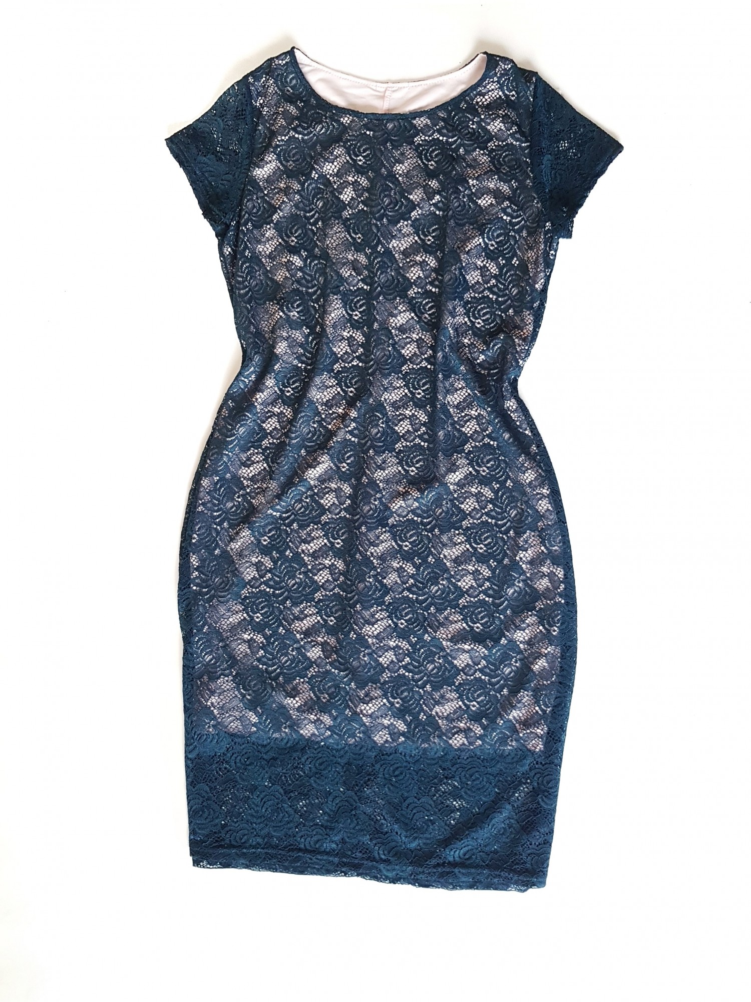 

Платье зеленое гипюр No brand 8408 XL(48)