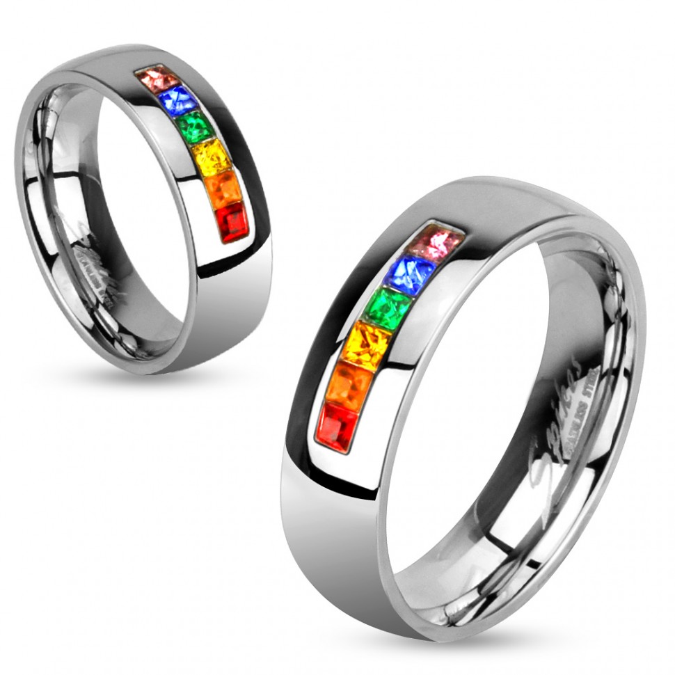 

Кольцо из стали Spikes Rainbow Color R-M2154 8044 19