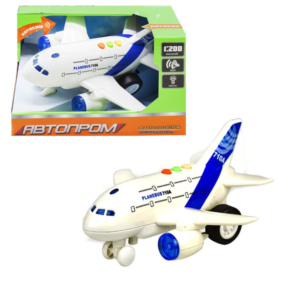 

Игрушечный самолёт 7912 "АВТОПРОМ" 1:200 свет, звук (2 - Этажный)