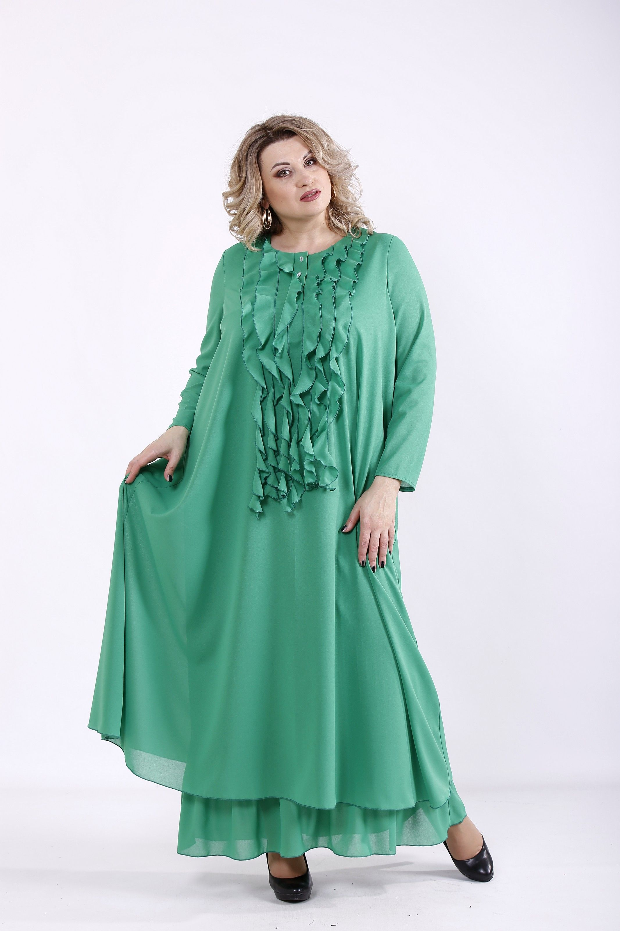 

Длинное платье Maximoda ЕGS01360-3  зеленый, Длинное платье Maximoda ЕGS01360-3 66 зеленый