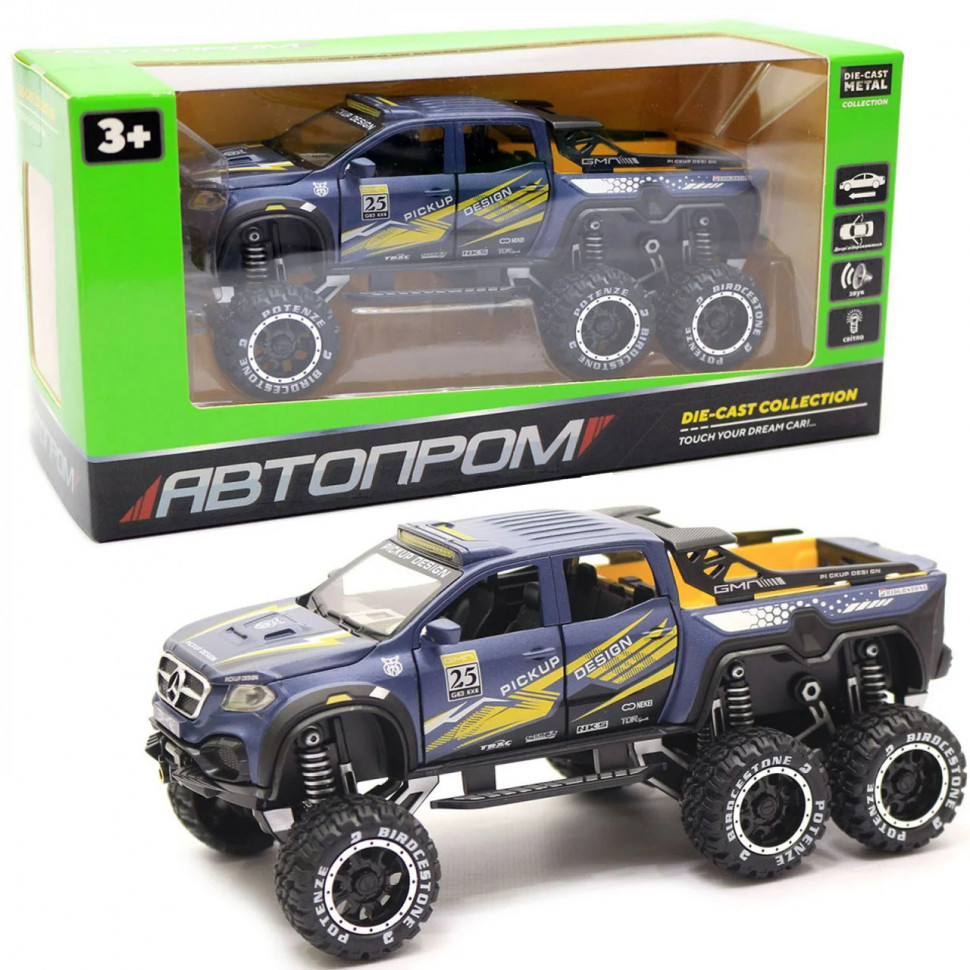 

Машинка металлическая 7586 Mercedes 1:28 "АВТОПРОМ" (Синий)