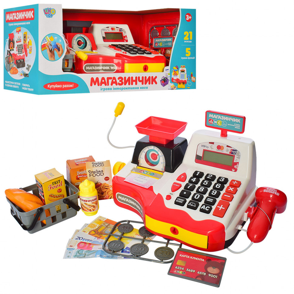 

Игрушечный Кассовый аппарат Limo Toy с весами (7162-2 UA)