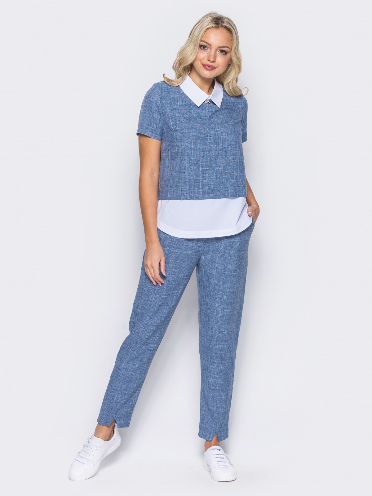 

Брючный костюм Maximoda ЕМО20153/2 - синий, Брючный костюм Maximoda ЕМО20153/2 48-50 синий