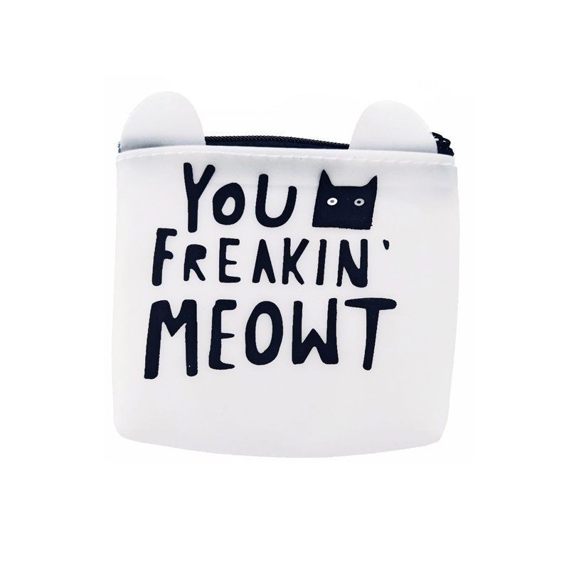 

Кошелек силиконовый эко "You Freakin Meowt", размер 11x9cm, цвет белый Cosmo Shop