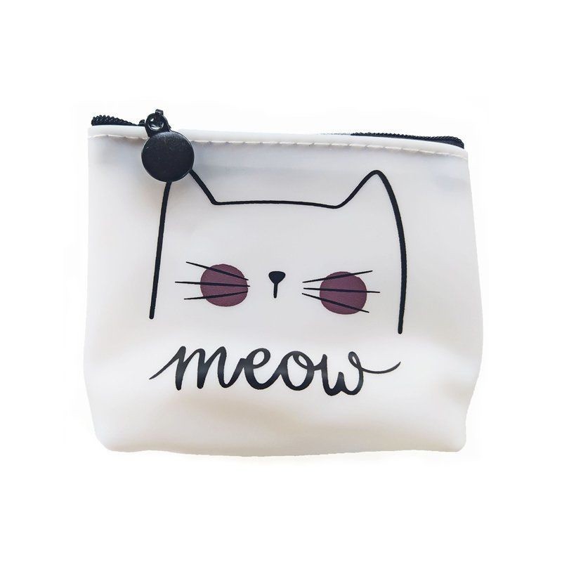 

Кошелек силиконовый эко "Meow", размер 11x9cm, цвет белый Cosmo Shop
