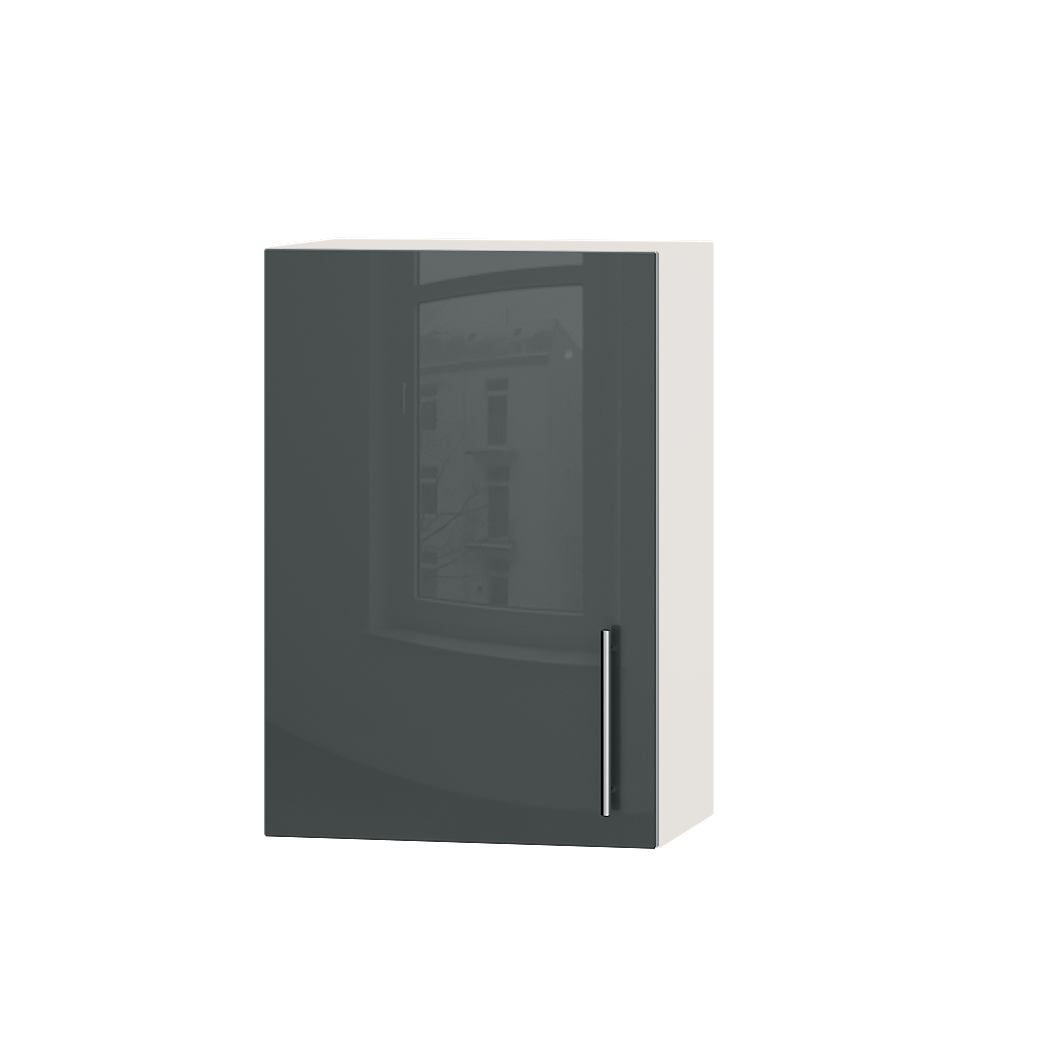 

Кухня Акрил модуль Верх В01-500 Антрацит Глянец Белый 50х30х72 см