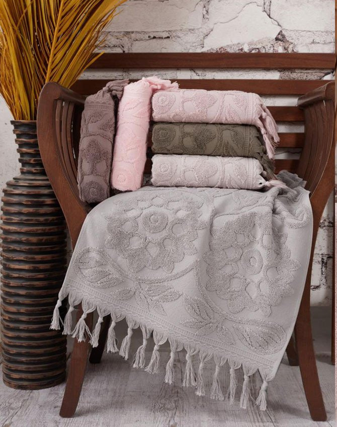 

Набор махровых полотенец Sikel Жаккард Burberry 50x90 (6 шт) 8681049355621
