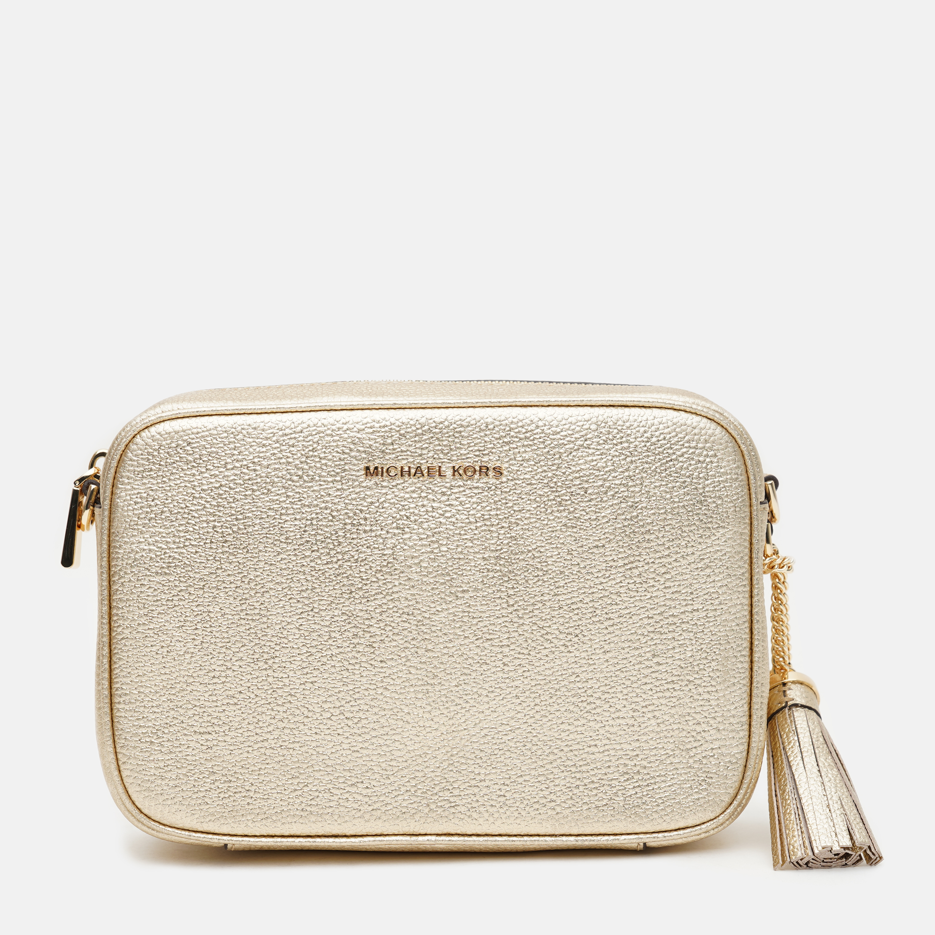 

Сумка кожаная женская Michael Kors Jet Set 32F7MGNM6M-740 Pale Gold