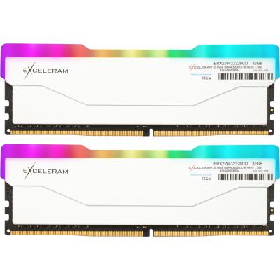 

Модуль памяти для компьютера DDR4 32GB (2x16GB) 3200 MHz RGB X2 Series White eXceleram (ERX2W432326CD)
