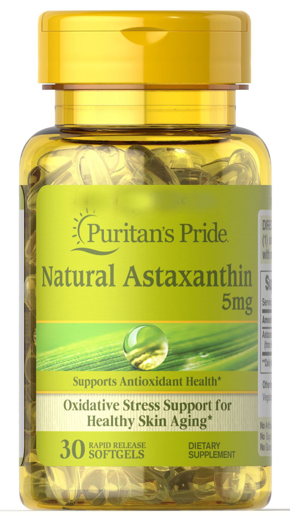 

Специальный продукт Puritan's Pride Natural Astaxanthin 5 mg 30 капсул (4384302574)