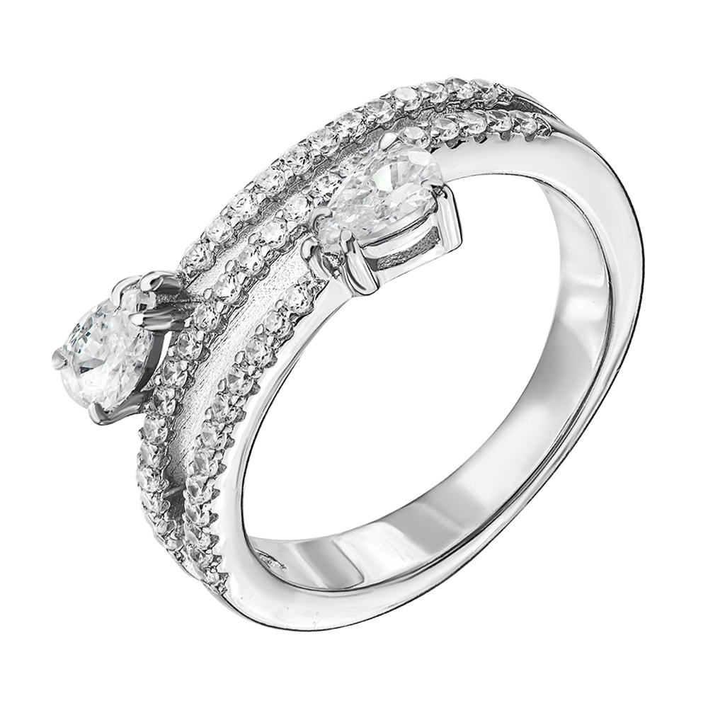 

Серебряное кольцо с фианитами 000136787 17 размера