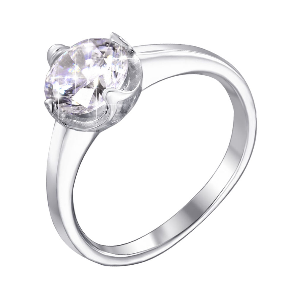 

Серебряное кольцо с фианитом 000135442 16,5 размера