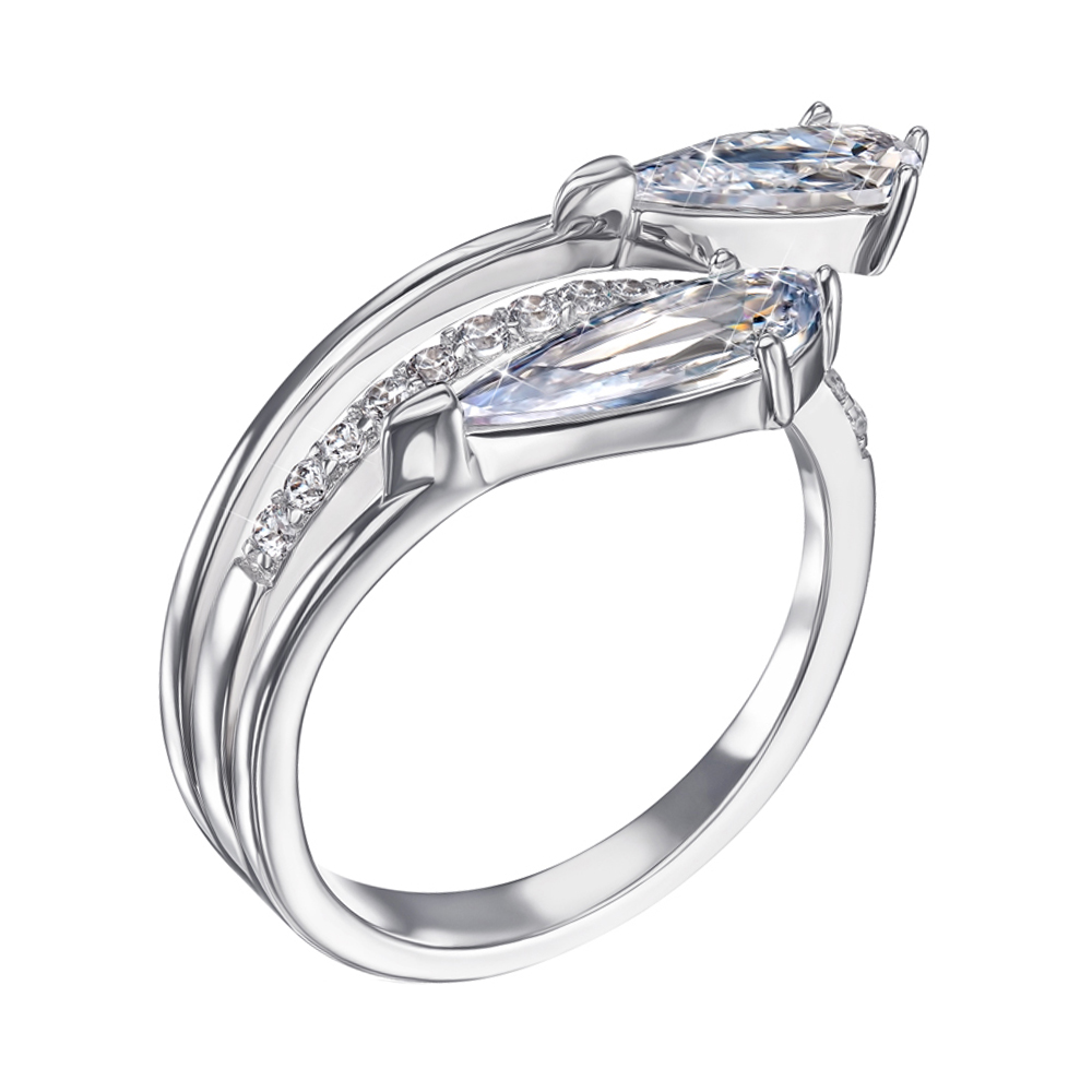 

Серебряное кольцо с фианитами 000137682 17 размера