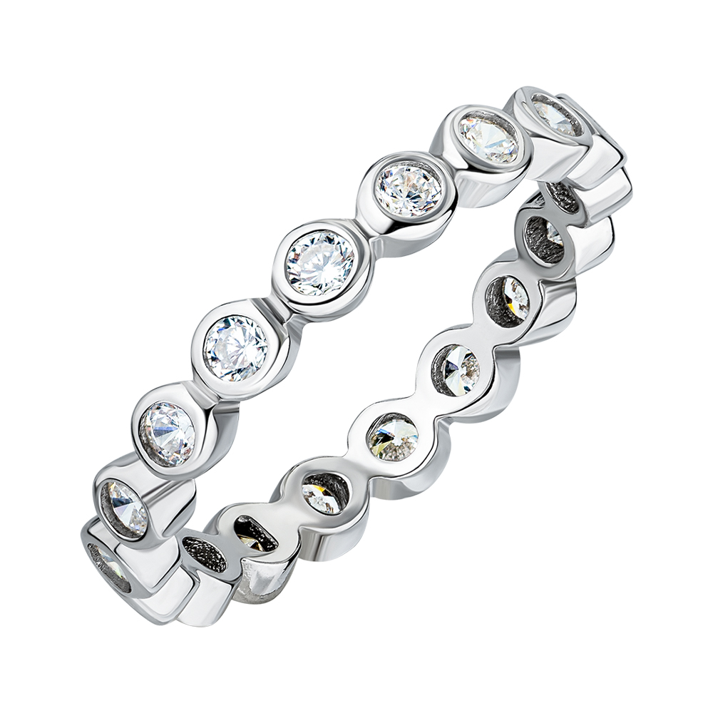 

Серебряное кольцо с фианитами 000147214 16 размера