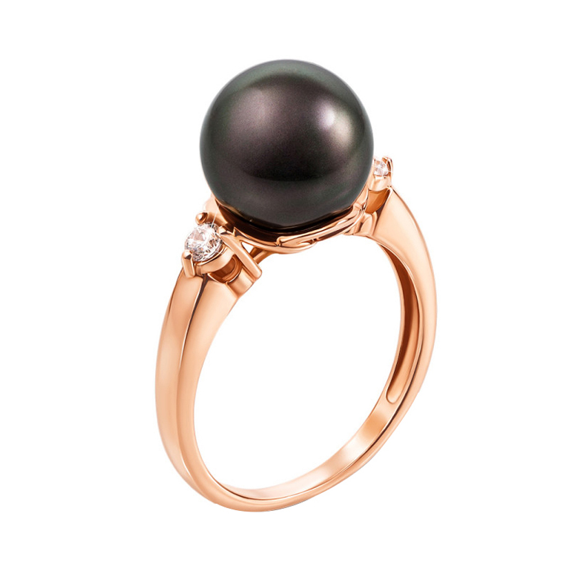 

Кольцо в красном золоте Марина с черным жемчугом и фианитами 000129138 17 размера