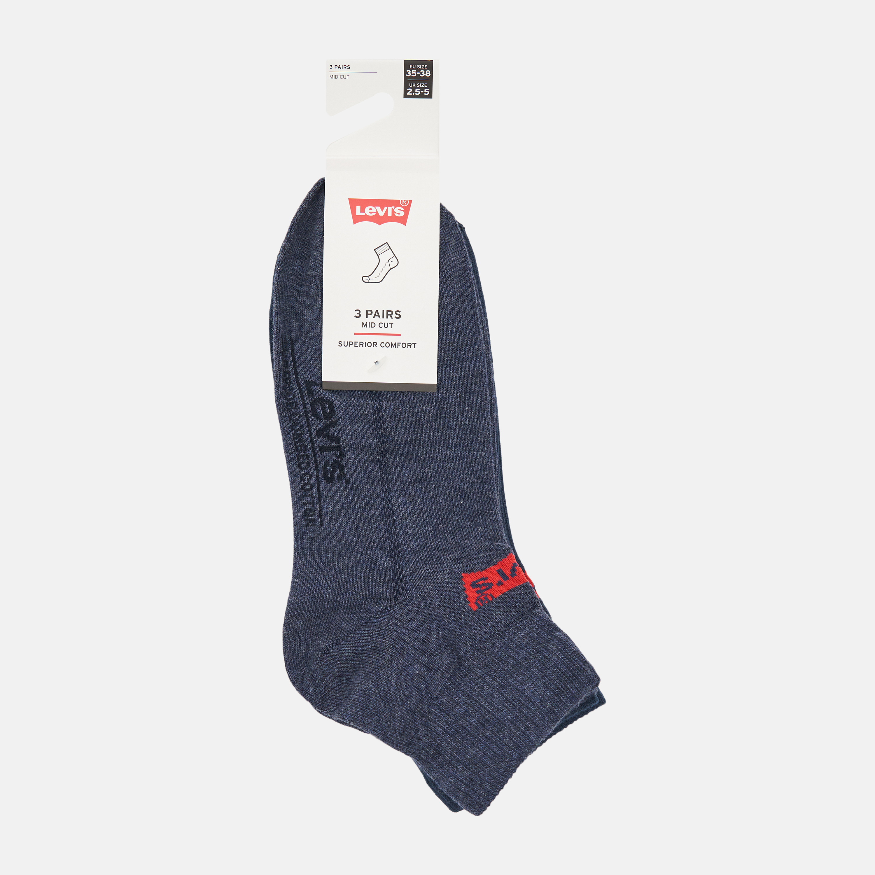 

Набор носков Levi's 903051001-825 35-38 3 пары Dark Denim