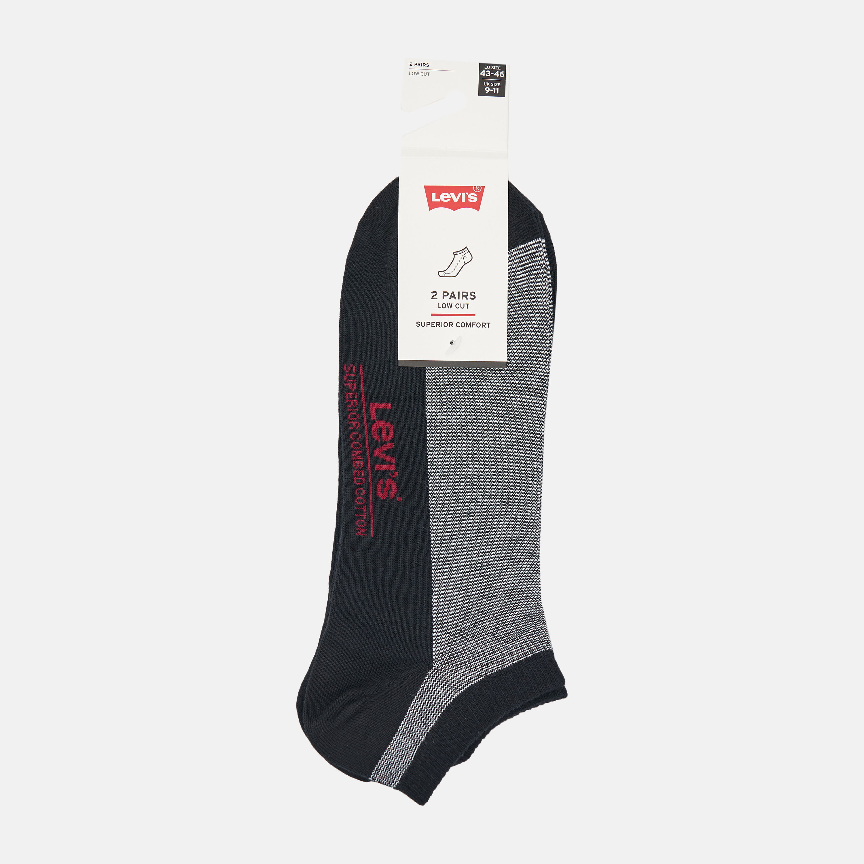 

Набор носков Levi's 993065001-884 39-42 2 пары Jet Black