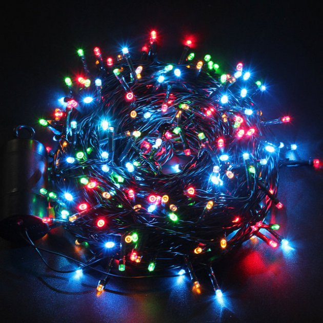 

Новогодняя Гирлянда внутренняя 500 LED 32м Провод-Чёрный Garland RD-7137 Микс (М-13847)