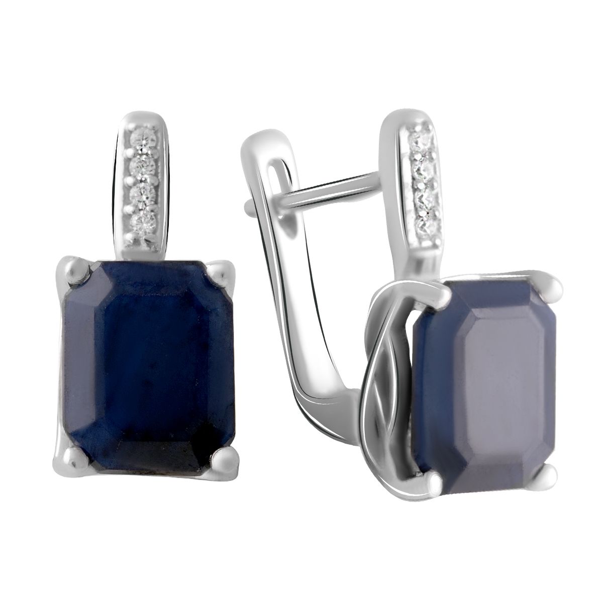 

Серебряные серьги jill с натуральным сапфиром 7.02ct