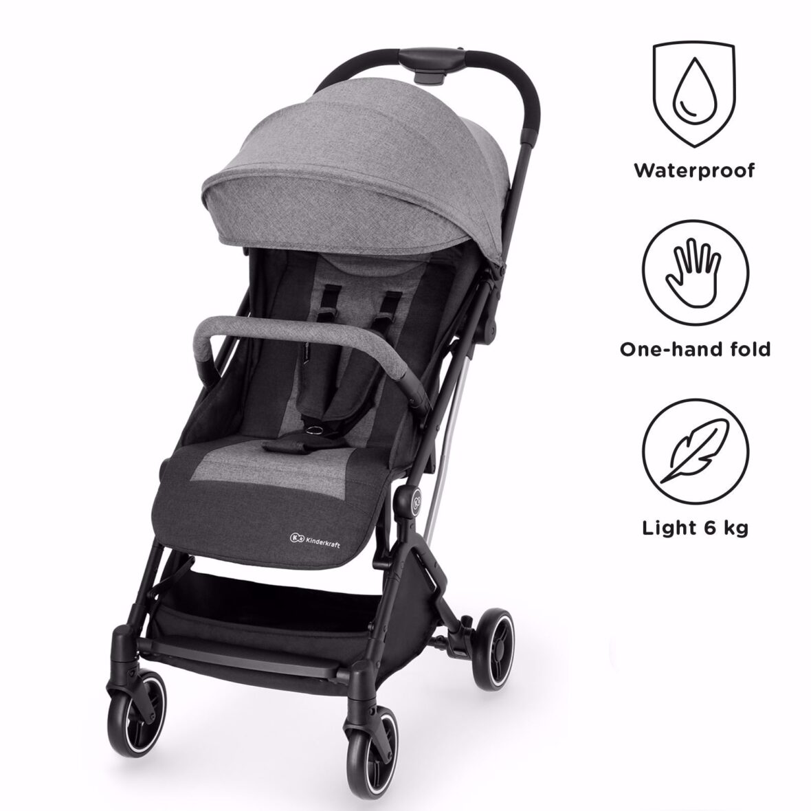 

Прогулочная коляска Kinderkraft INDY Grey