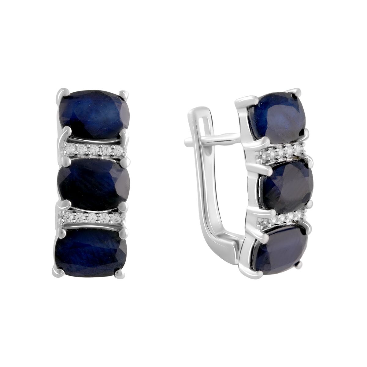 

Серебряные серьги jill с натуральным сапфиром 7.238ct