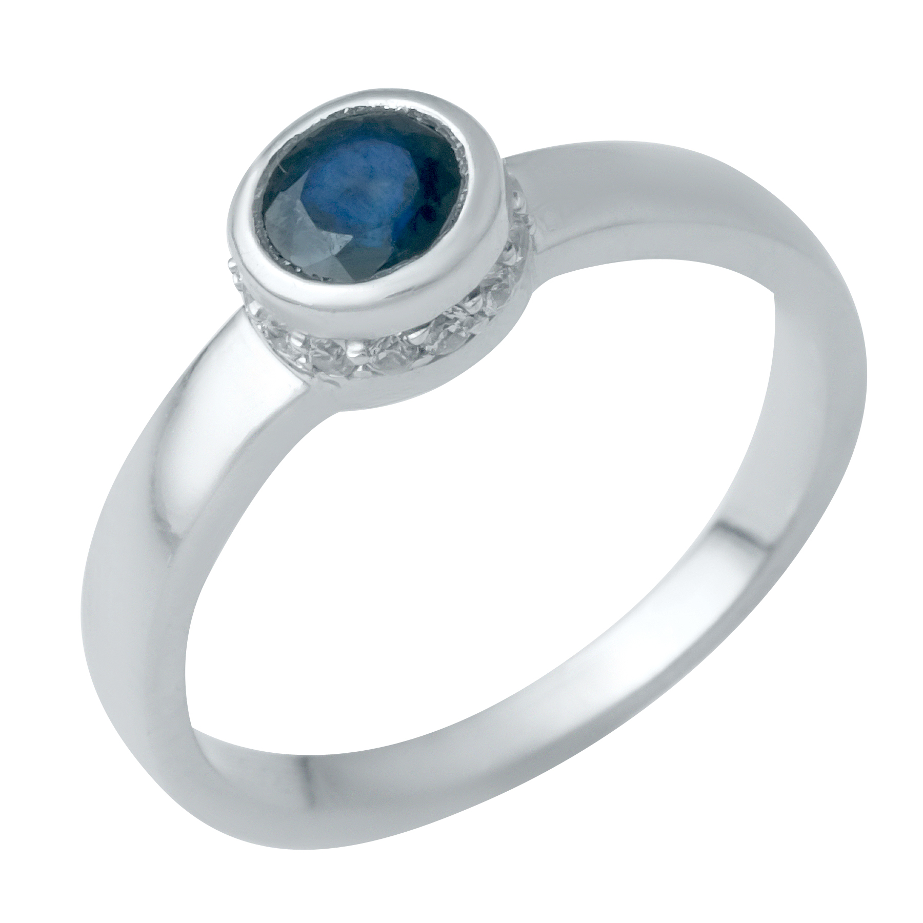 

Серебряное кольцо jill с натуральным сапфиром 0.5ct 17.5 размер