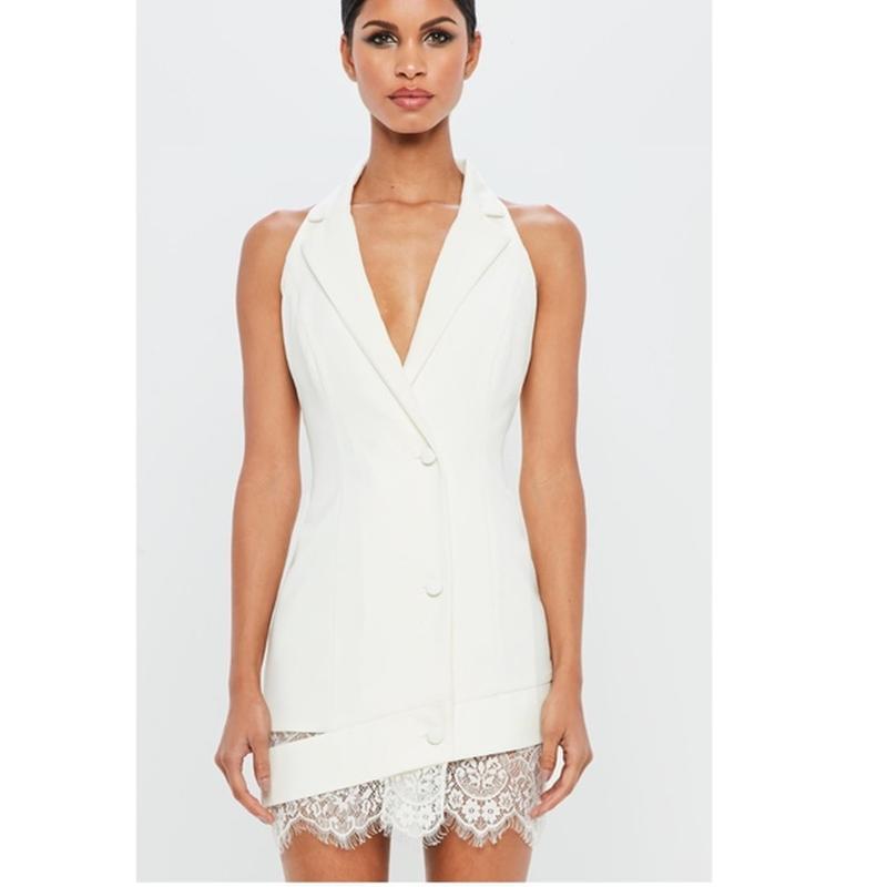 

Платье-паджак Missguided  Белое, Платье-паджак Missguided 44 Белое
