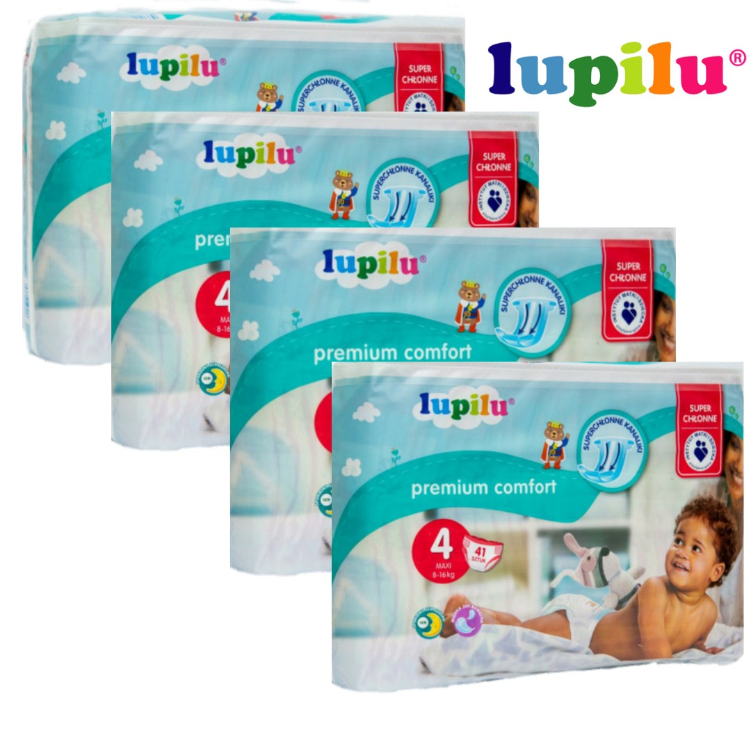 

Подгузники Lupilu Premium comfort 4 размер 8-16 кг Box 4уп*41шт