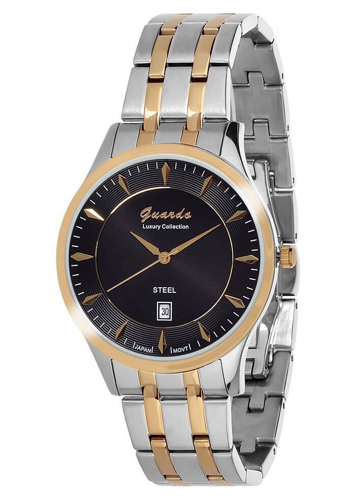 

Часы мужские Guardo S1453-3 серебро с золотом