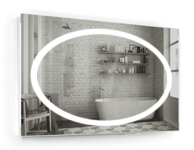 

Зеркало c LED подсветкой Smart Mirror сенсорное Carpi SK 140х90 см Прямоугольное