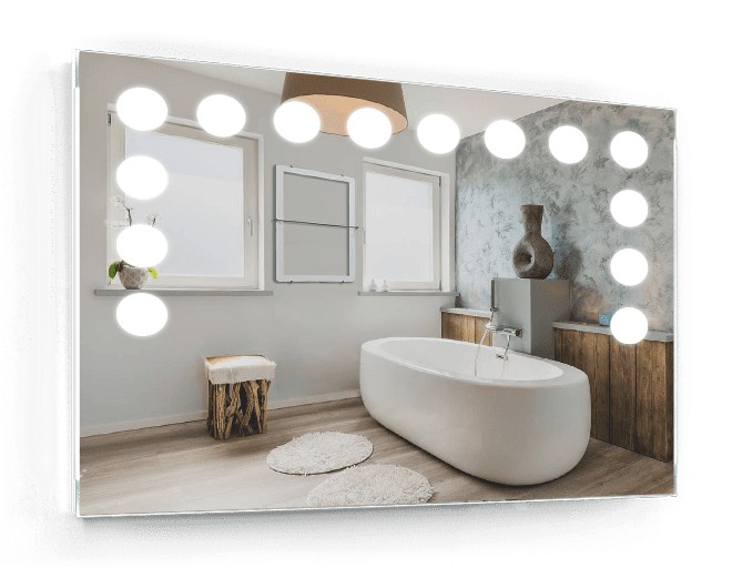 

Зеркало c LED подсветкой Smart Mirror сенсорное Carrara SK 90х80 см Прямоугольное