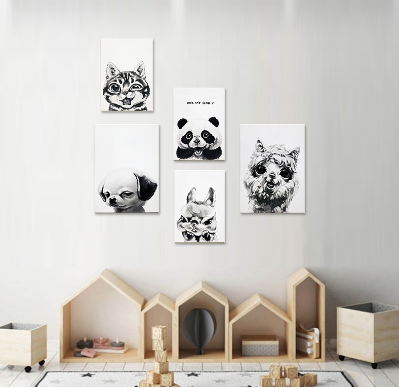 

Комплект из 3 постеров "Кот", "Панда Oh My God", "Собака" Frames Posters Decor