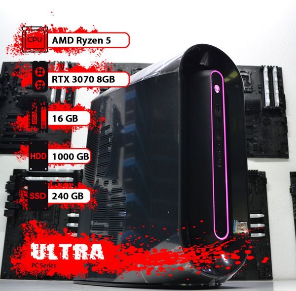 

Компьютер DELL Alienware Aurora R10 #01 Ryzen 5 5600x/16 GB/HDD 1 TB/SSD 240 GB/GeForce RTX 3070 8GB