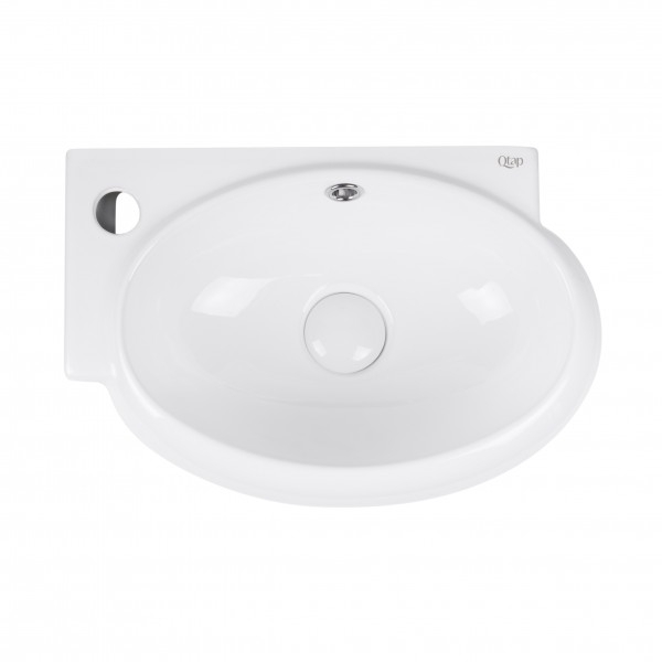 

Раковина Qtap Leo 430x290x140 White с донным клапаном QT11115011LW